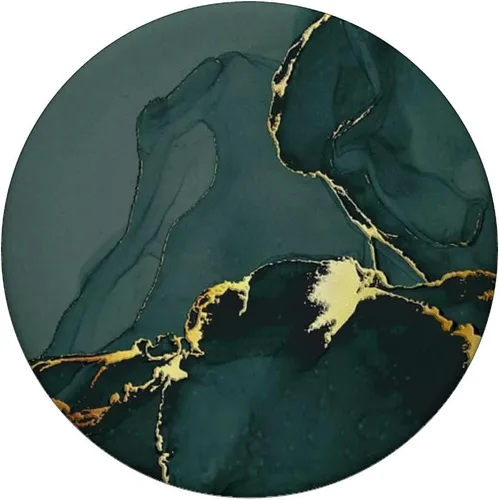 Miniatura 3 de Elegante Jade Verde Profundo Natural-Mármol Patrón PopSockets PopGrip intercambiable
