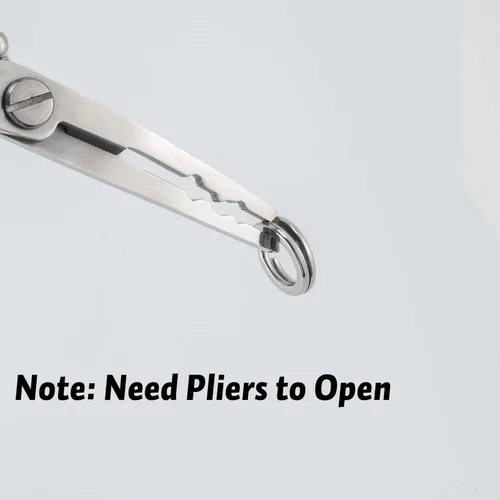 Miniatura 5 de Alwonder Paquete de 100 anillos divididos de pesca de acero inoxidable, anillo de pesca de 9 a 400 libras, anillo de pesca de alambre resistente