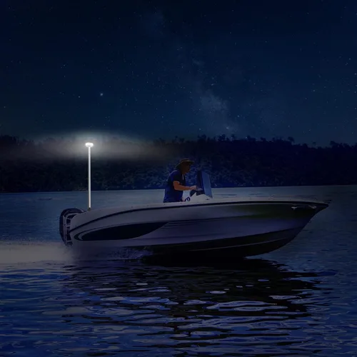 Miniatura 5 de Luz de popa para bote, luz de ancla marina, luz de navegación, LED blanco, todo alrededor, USCG, 2 millas náuticas, extraíble, enchufe de 2 pines