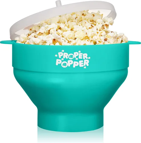 Miniatura 9 de La original Proper Popper - Palomera de microondas para palomitas de maíz, fabricada en silicona, cuenco plegable sin BPA y apto para lavavajillas