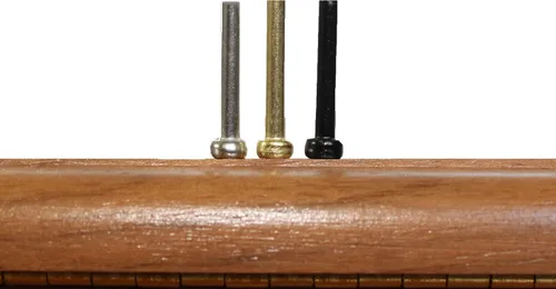 Miniatura 5 de WE Games Juego de 6 clavijas de metal estándar con bolsa de terciopelo (3 latón, 3 plateadas)