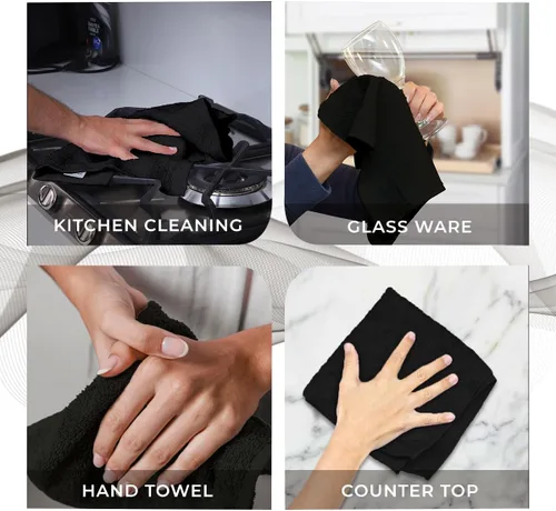 Miniatura 3 de Avalon Towels Toallitas de Algodón – (Paquete de 60) Tamaño 12x12 Pulgadas, 100% Algodón Hilado en Anillo, Toallitas Faciales Suaves y Absorbentes