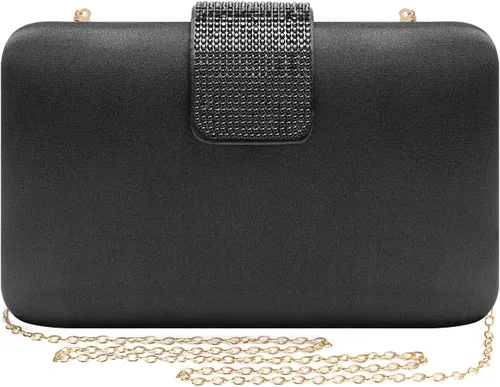 Bolsos de noche de satén con diamantes de imitación, bolso de mano de novia para mujer, bolso de mano de graduación