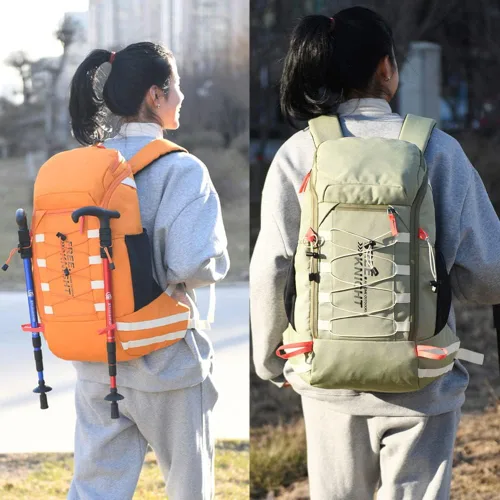 Miniatura 7 de Bseash Mochila impermeable de 40 L para senderismo y campamento con cubierta para lluvia, mochila de viaje para deportes al aire libre para esquí