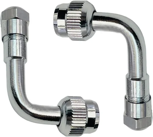 Miniatura 6 de Extensores de vástago de válvula, extensión de válvula de neumático Schrader de 45 grados, 90 grados, 135 grados, compatible con ruedas duales