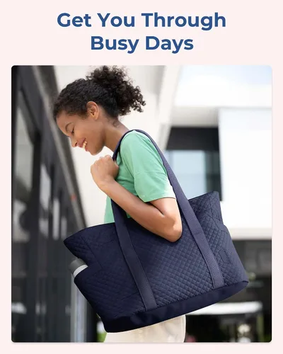 Miniatura 6 de BAGSMART Bolsa grande para mujer, bolsa de hombro de viaje con asa superior con hebilla para esterilla de yoga para gimnasio, trabajo, viajes