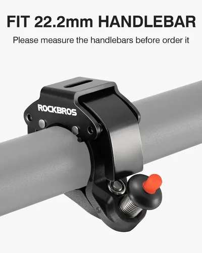 Miniatura 6 de ROCKBROS Campanas de bicicleta Campanas MTB ocultas Campanas de bicicleta para manillares de 22.2mm, más de 100dB, timbre de sonido claro y largo
