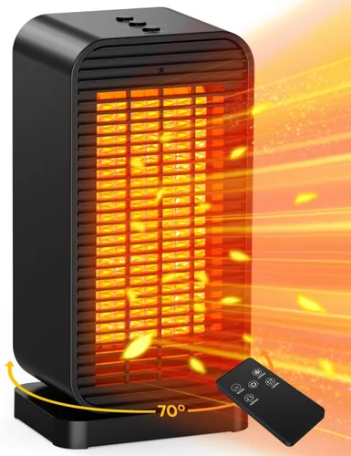 Calentadores para exteriores para patio con 2 modos y 2 niveles de calor, calefacción 1S, calentador eléctrico de cerámica PTC, 1200 W, protección