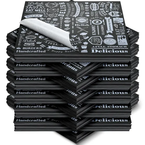 Miniatura 27 de 1000 piezas de hojas de papel encerado para delicatessen de 12 x 12 pulgadas, resistentes a la grasa, forros para bandejas canasta, papel de Blanco
