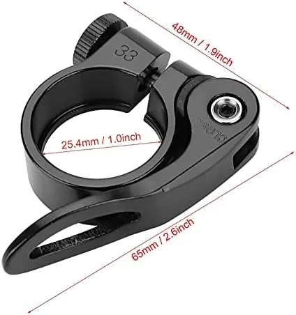 Miniatura 3 de VGEBY1 Abrazadera de tija de sillín de bicicleta, abrazadera de poste de asiento de liberación rápida de aleación de aluminio Quick Releas para tija