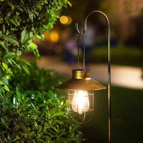 Miniatura 6 de Paquete de 2 ganchos de pastor de 35 pulgadas de alto para jardín al aire libre para colgar luz solar, comederos de pájaros, linternas, tarros