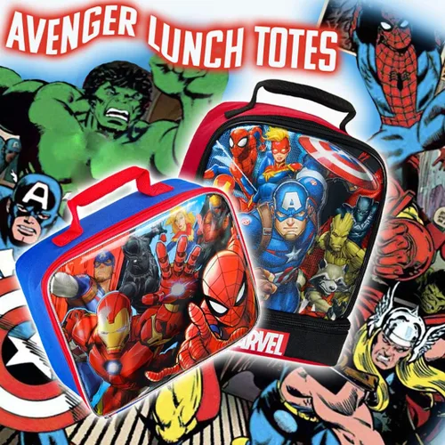 Miniatura 4 de Bioworld Marvel Universe Comics Avengers Capitán América - Lonchera aislada con doble compartimento de 10 pulgadas
