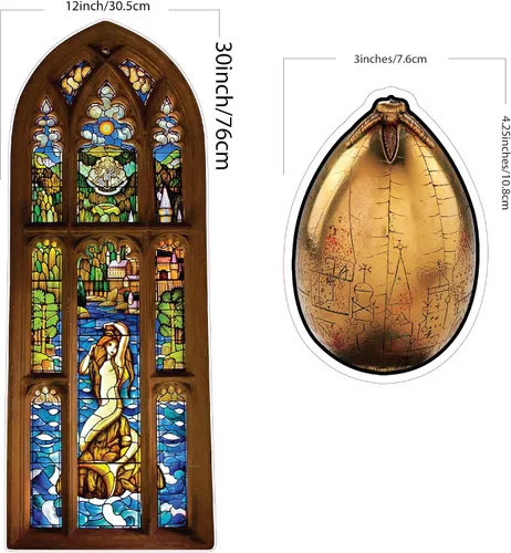Miniatura 2 de Conquest Journals Harry Potter Mermaid - Juego de adhesivos para ventana, 11.5 x 30 pulgadas, incluye más de 20 burbujas flotantes y el huevo