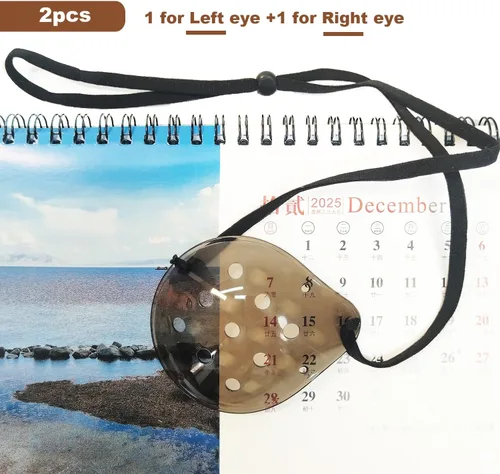 Miniatura 9 de AMZVIO 2 protectores de ojos para después de la cirugía de cataratas, parche de plástico transparente oscuro con correa para dormir de adultos