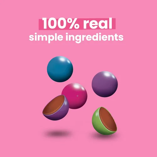Miniatura 3 de UNREAL Gemas de chocolate con leche, certificado de comercio justo, sin OMG, fabricadas con ingredientes y colores sin gluten de la naturaleza, sin