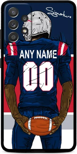 Miniatura 21 de Funda personalizada con nombre y número para Samsung Galaxy A16 A15 A14 5G A35 A25 A53 A03S A12 A42 A32 A02S A54 4G, diseño DIY de jugador de fútbol