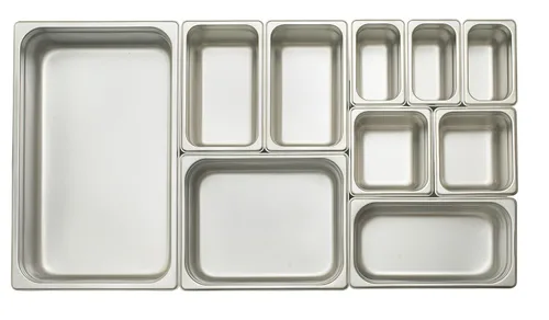 Miniatura 2 de Winco Bandeja de vapor anti-atasco, media bandeja x 6 pulgadas, peso estándar, acero inoxidable, mediano