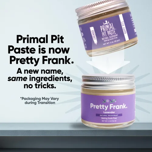 Miniatura 2 de Pretty Frank Lavender - Pasta desodorante sin aluminio (anteriormente Primal Pit Paste) sin bicarbonato de sodio, piel sensible, control de olores