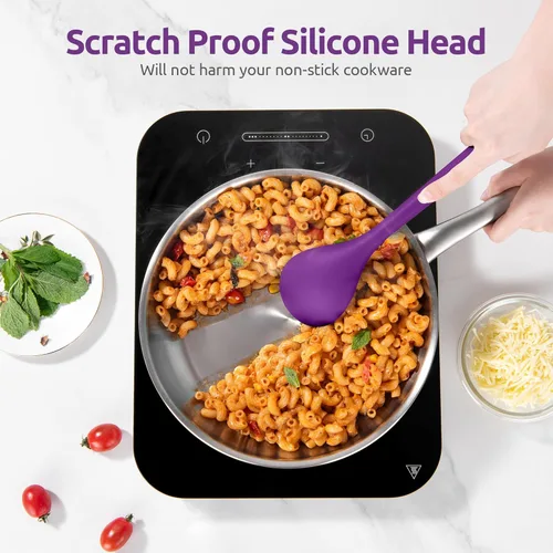 Miniatura 4 de Juego de utensilios de cocina de silicona: U-Taste resistente al calor de 600ºF, herramientas de cocina extra largas de 13.6 pulgadas, espátula, (6)