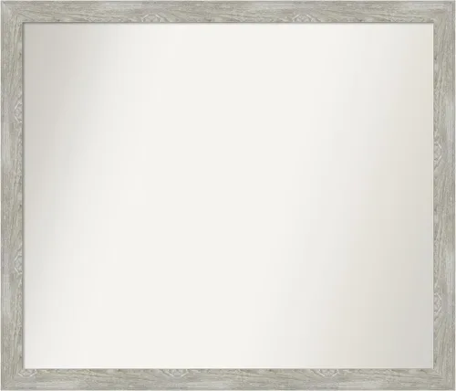 Miniatura 102 de Amanti Art Espejo de baño gris para sobre el fregadero, 31 x 48 pulgadas, espejo de tocador rectangular estrecho de color gris, marco de madera
