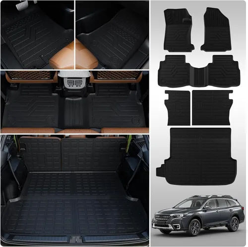 Miniatura 31 de Alfombrillas de Piso Compatibles con Ford Explorer 2020-2026 de 6 Asientos, Alfombrilla de Maletero, Forro de Carga TPE, Protector de Asiento