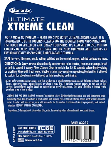 Miniatura 2 de STAR BRITE Ultimate Xtreme Clean - Limpiador desengrasante de alto rendimiento para todas las superficies, ideal para aluminio, fibra de vidrio
