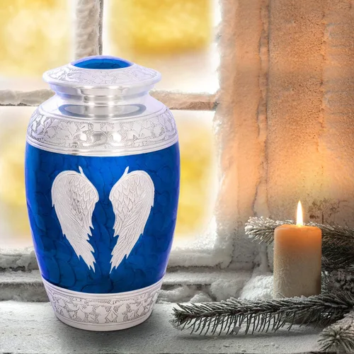 Miniatura 4 de Urna de cremación para cenizas humanas con bolsa de satén, para adultos de hasta 200 libras Urnas funerarias grandes hechas a mano