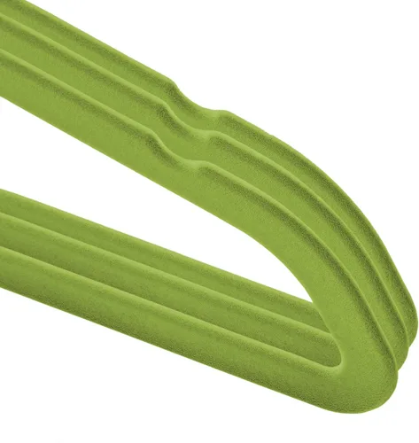 Miniatura 3 de Casafield 50 perchas de terciopelo para bebé, tamaño de 11 pulgadas, para ropa de bebés y niños pequeños, color verde lima