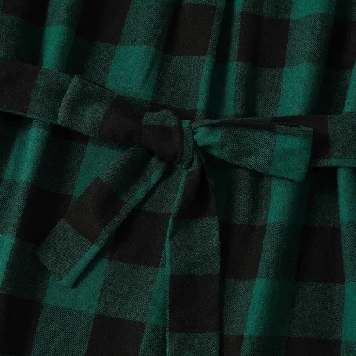 Miniatura 5 de Vestidos de Navidad para mamá e hija, vestido de terciopelo a cuadros, fiesta de Navidad, trajes a juego para mamá e hija, sesión de fotos
