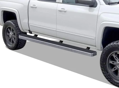 Miniatura 22 de APS Estribos de Acero Inoxidable 304 (Plata Pulida 6 pulgadas) Barras Nerf Compatibles con Chevy Silverado GMC Sierra 1500 2007-2018 y 2500 HD 3500