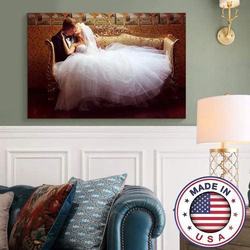Miniatura 2 de NWT Impresiones en lienzo personalizadas con tus fotos para bodas, cuadros de lienzo personalizados para pared para imprimir enmarcadas de 8 x 10