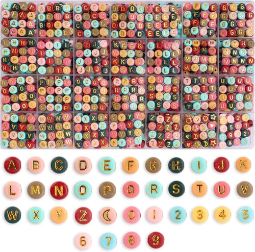 Miniatura 15 de HardyGuo - Cuentas de poni de 24 colores con letras para hacer pulseras de amistad, adecuadas para principiantes, como regalo