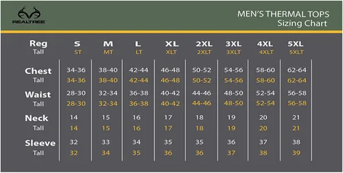 Miniatura 6 de Realtree Ropa interior térmica de manga larga de poliéster para hombre