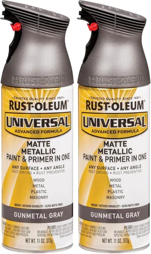 Miniatura 112 de Rust-Oleum 245197 Pintura en aerosol universal para todas las superficies, 12 onzas, negro satinado