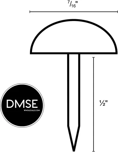 Miniatura 5 de DMSE – Tamaño mayorista 7/16" diámetro (0.433 in) hardware tapicería muebles decorativos Pulgar tachuelas clavos clavos 1000