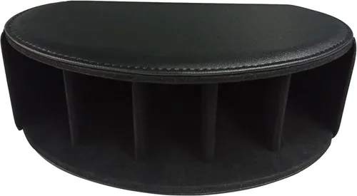 Miniatura 2 de Soporte de cuero para control remoto con 5 compartimentos, caja de almacenamiento/bandeja para control remoto de TV, organizador de escritorio