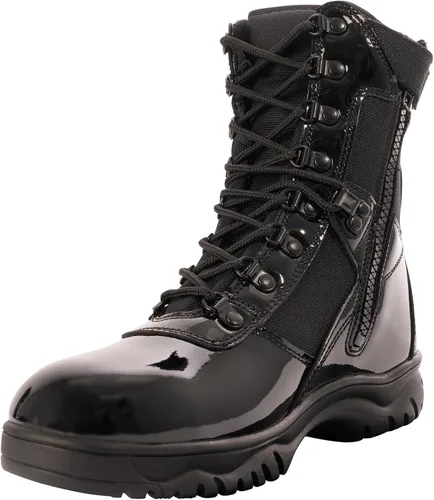 Miniatura 6 de Rothco Botas tácticas de alto brillo con cremallera lateral - 8 pulgadas