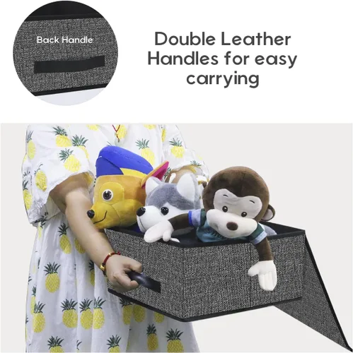 Miniatura 7 de Onlyeasy Cajas de Almacenamiento Plegables en Cubo con Tapa - Caja de Almacenamiento en Cubo, Cesta de Organizador de Closet, Paquete de Dos