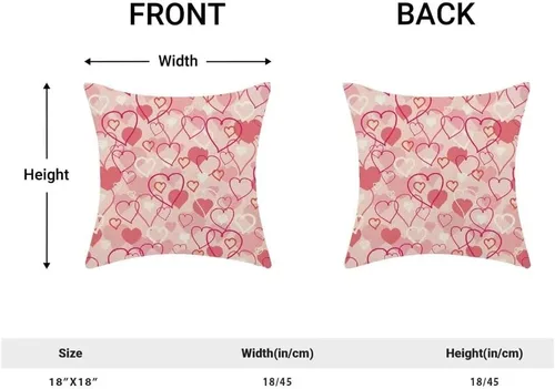Miniatura 2 de BETGINY Fundas de almohada rosas de San Valentín de 18 x 18 pulgadas, paquete de 2, fundas de almohada decorativas de lino para dormitorio, hogar