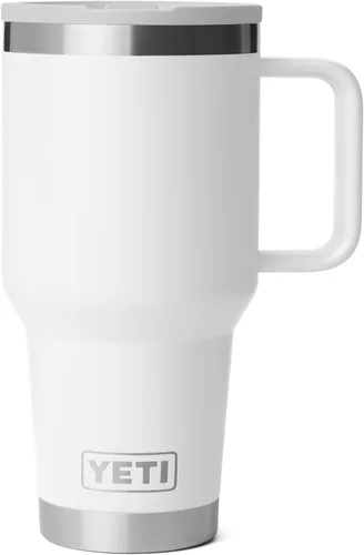 Miniatura 19 de YETI Rambler - Taza de viaje de 30 oz con tapa con pajita abatible - Acero inoxidable, aislada al vacío, a prueba de fugas, compatible con Negro