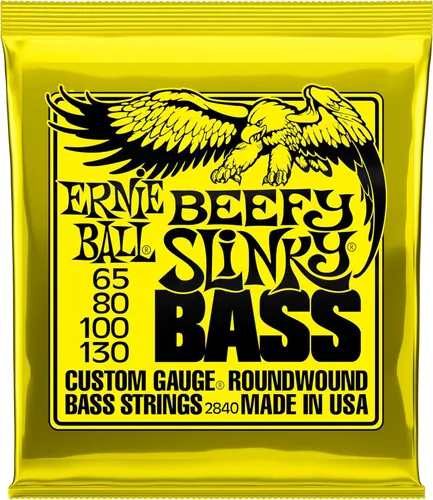 Miniatura 4 de Ernie Ball Cuerdas de Guitarra Bajo Regular Slinky de Níquel Enrollado de 5 Cuerdas, Calibre 45-130 (P02836)