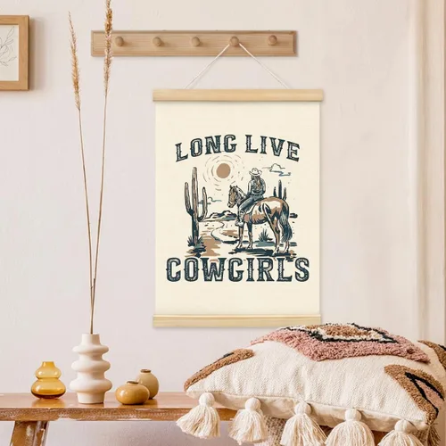 Miniatura 2 de BIWSHA Long Live Cowgirls - Marco para colgar pósteres, impresiones artísticas de pared de vaquera occidental, regalos de vaquera, decoración