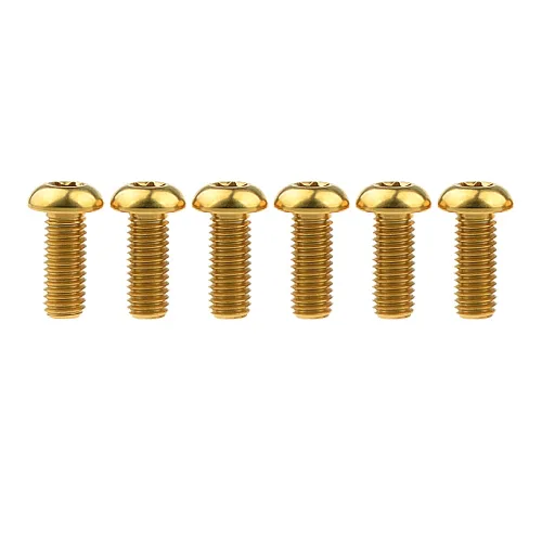 Miniatura 30 de Cabeza de botón de titanio Torx M5 M6 M8 x10 12 15 20 25 30 35 1.575 in para bicicleta, motocicleta, automóvil, tornillos paquete de 6
