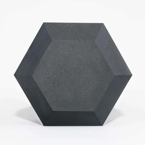 Miniatura 8 de LIONSCOOL - Mancuernas hexagonales de goma con mango de metal para entrenamiento de fuerza y resistencia, desarrollo de musculatura y entrenamiento