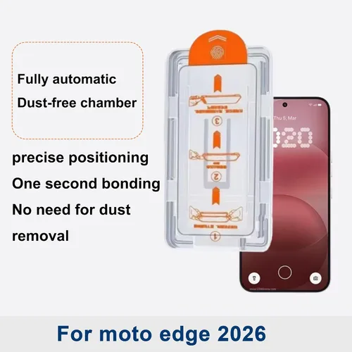 Miniatura 8 de for Motorola Moto Edge 2026 Privacy Screen Protector with Camera Lens Protector, 9H Hardness Anti-Scratch Tempered Glass flim, Auto