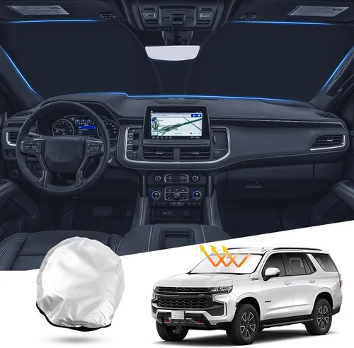 Miniatura 92 de T TGBROS Parasol para parabrisas para Honda Civic 2022-2025 2026, parasol grueso con bloqueo UV y opaca, para privacidad, plegables, 8 accesorios