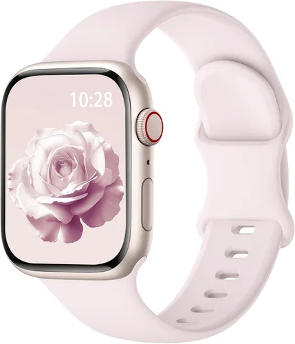 Miniatura 17 de Correa de silicona deportiva compatible con bandas de Apple Watch de 38mm 40mm 41mm 42mm 44mm 45mm 46mm 49mm para mujeres y hombres, correa