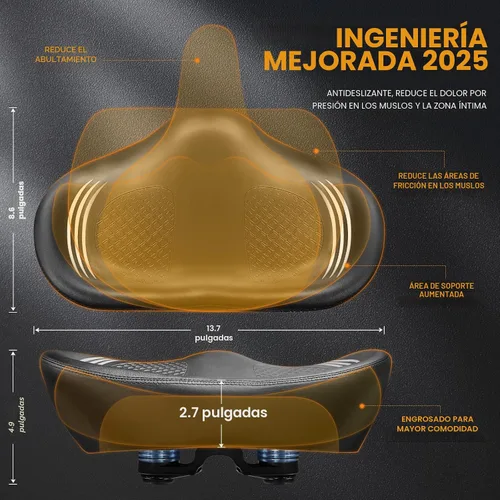 Miniatura 3 de Bike Seat Noseless Wide Bicycle Seat for Women Men, Bike Seats Cushion Comfort for Big Butt, Multiple Fit Saddle for Peloton, Electric, Exercise