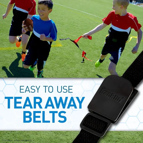 Miniatura 4 de Franklin Sports Flag Football Set - 8 Player Youth Flag Football Belts - Adjustable Belts + Field Marker Included - 4 v 4 Set