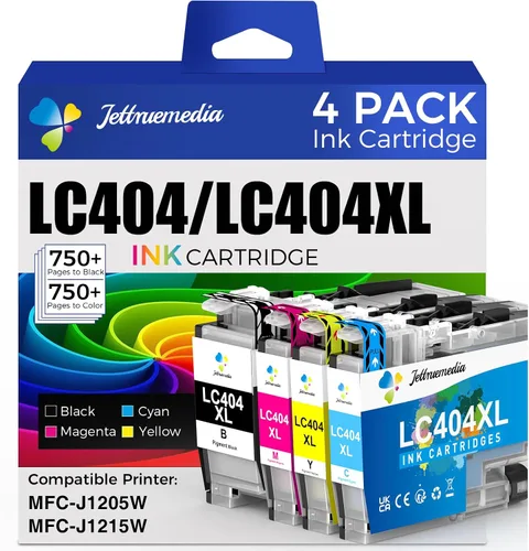 LC404XL LC404 - Cartuchos de tinta para impresora Brother de repuesto para cartuchos de tinta LC404 LC404XL con Brother MFC-J1205W MFC-J1215W